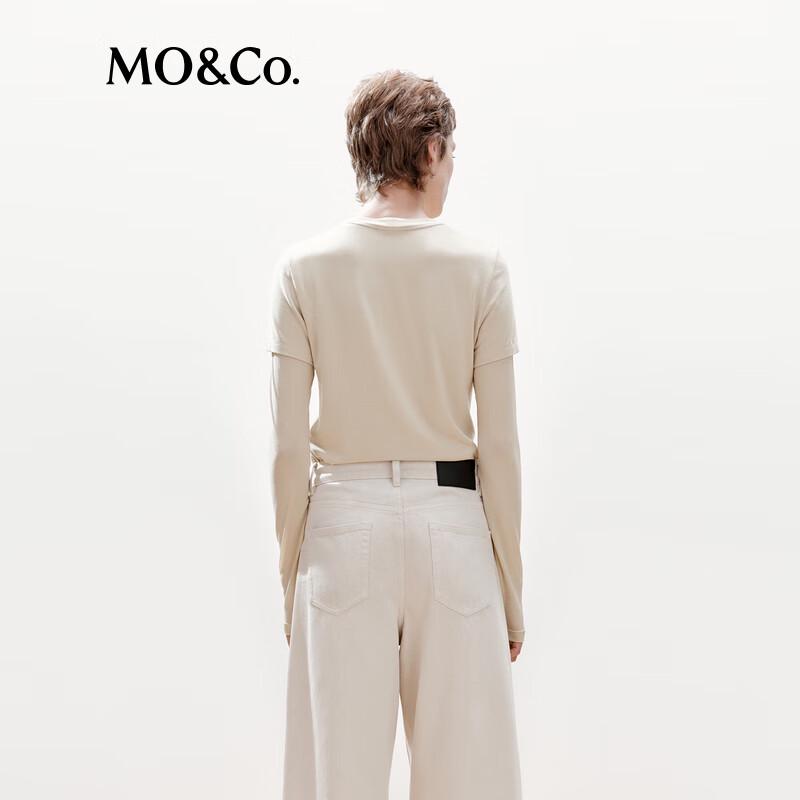 MO&Co. Women's Round Neck Knit Top