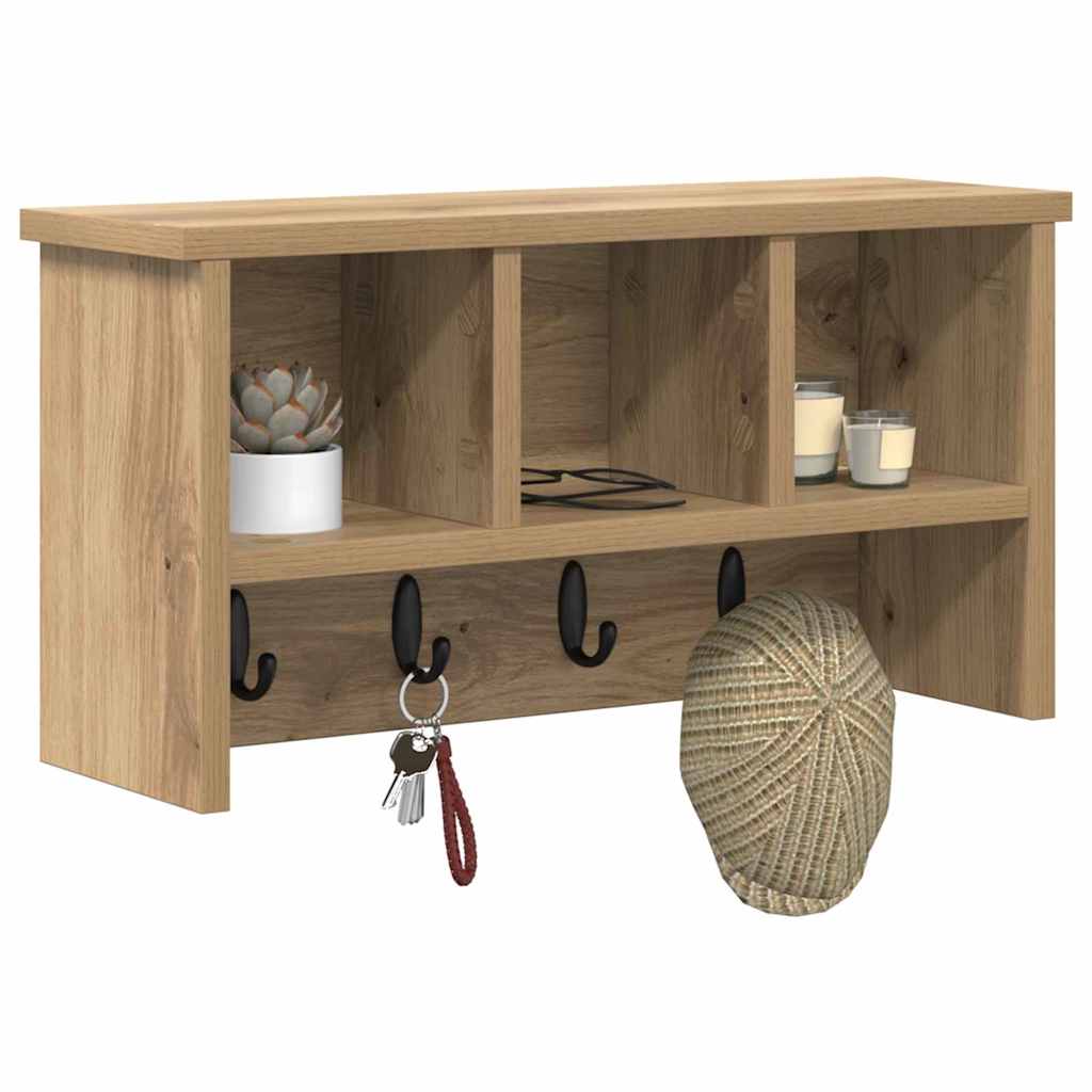 Wall Mounted Nightstand Artisan Oak 50 x 16 x 26 cm