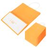 Eco‑Friendly Portable Kraft Paper Bag Shop Clothes Packaging Gift Bag (M 21 x 11 x 27.5cm)(Orange )