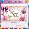 Banner Lavender Pink Tone Birthday Display Celebration Background Pink Floral Branches Party Background For Friend Adult