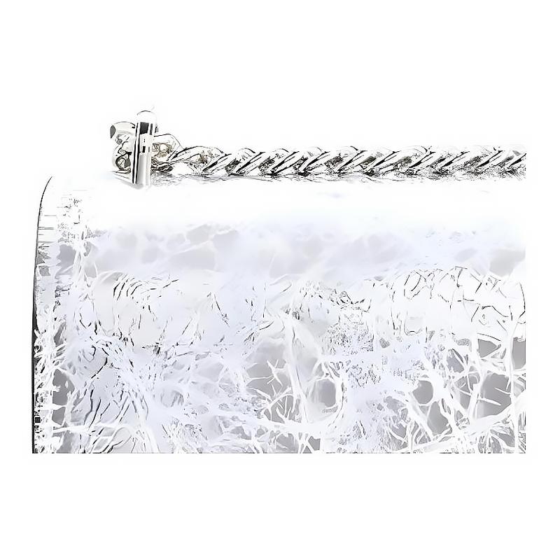MICHAEL KORS Brand logo chain shoulder strap cowhide shoulder bag women's silver