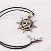 Anime Cosplay New One Piece Luffys Straw Hat Metal Necklacebracelet Pendant