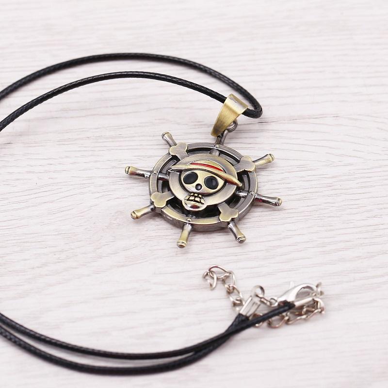 Anime Cosplay New One Piece Luffys Straw Hat Metal Necklacebracelet Pendant