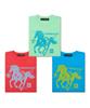 Damiswi Horse Graphic Pastel Slim T-Shirt_Blue