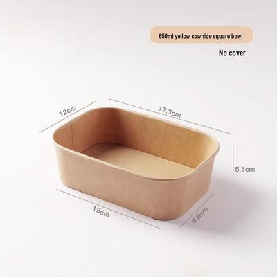 Disposable Kraft-Style Rectangular Food Container