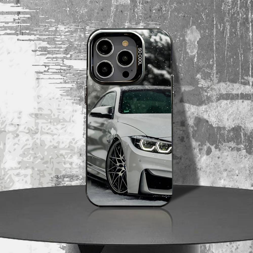 Cool Car Phone Case For iPhone 16,15,14,13,12,11,Pro,XS,Max,Plus,Mini,SE4,E B-BM-WES Black Matte Shockproof Cover