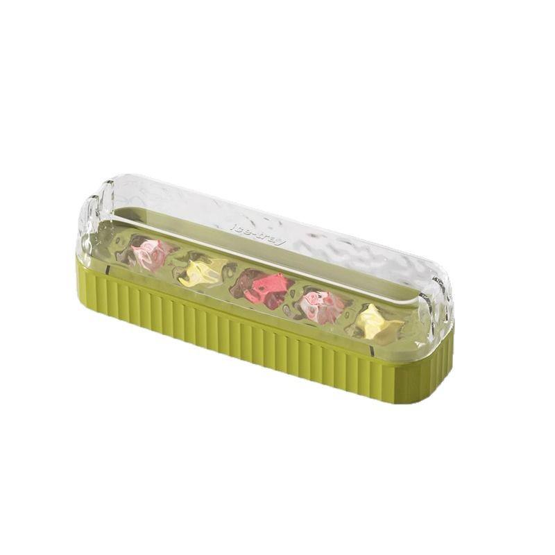 Mini Ice Cube Tray with Lid - Small Press Mold for Household Refrigerator Ice Storage
