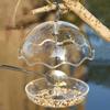 Open Platform Hanging Bird Bath Transparent Hummingbird Feeder  Outdoor Garden Decor