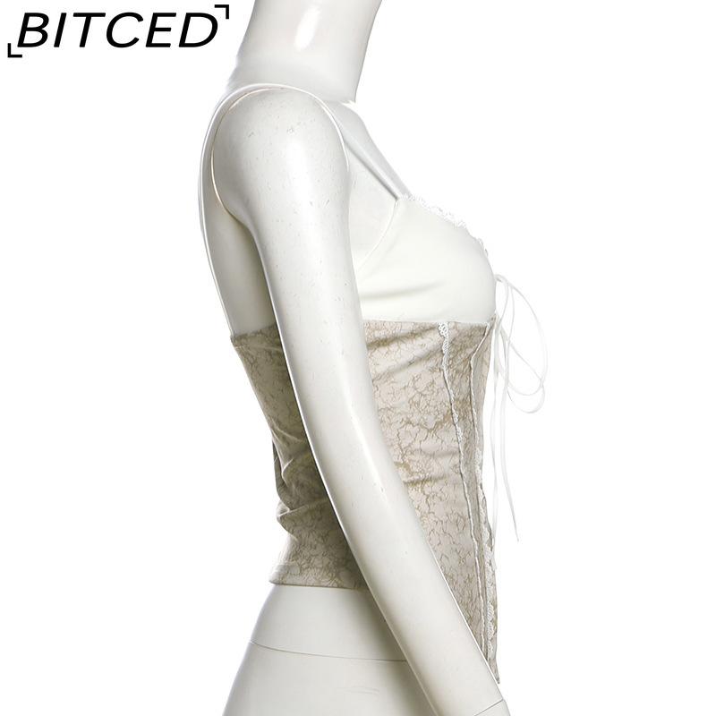 BITCED Spring Women's Solid-Color Slim-Fit Streetwear Fashion Halter Backless Tank Top