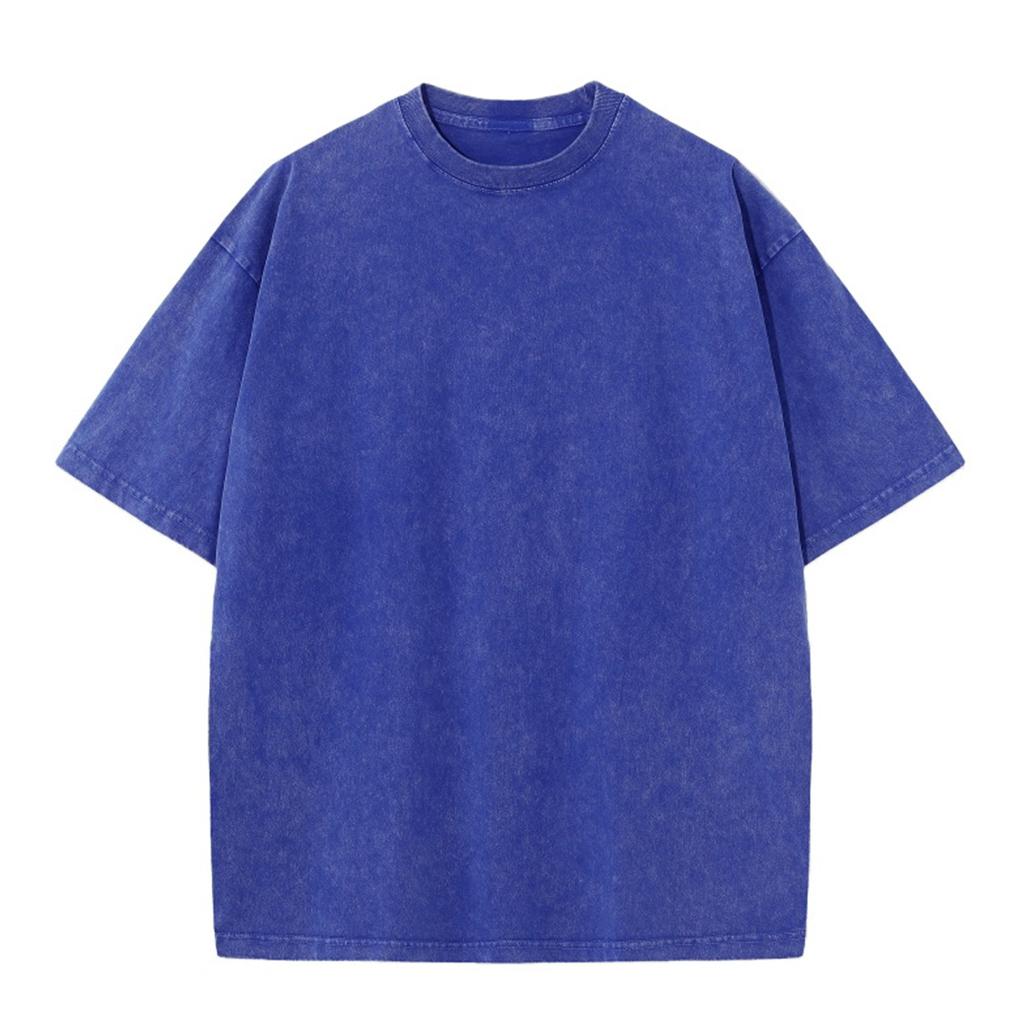 Heavy Fabric Vintage Men Oversized Tees 2023 Summer Short Sleeve Casual O Neck Man Tshirt Acid Washed T-shirts Tops