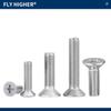 GB819 304 Stainless Steel Phillips Flat Head Countersunk Machine Screws