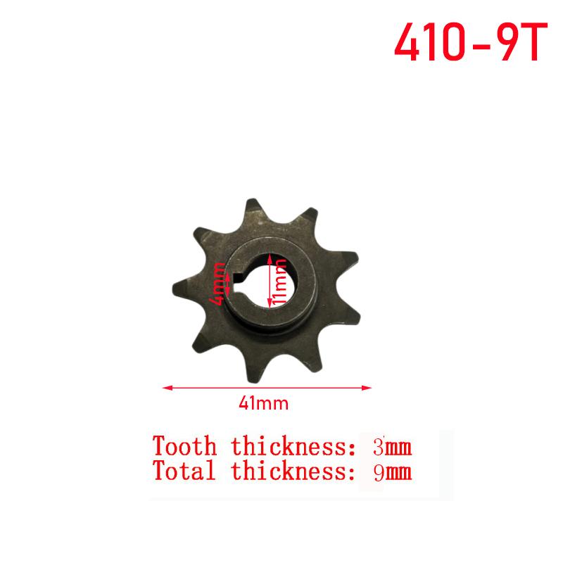 

9-Tooth 13-Tooth Motor Sprocket 410, 420, 428 For My1016Z, My1018 Electric Motorcycle Motors Shaft Hole 11 Mm. 410 9T