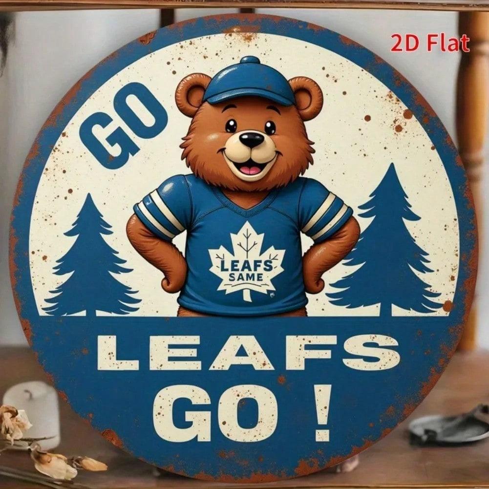 

Polar Bear & Leafs Go Vintage Metal Sign 20x20cm Rustic Wall Art Home Garden Decor 20x20 різнокольоровий