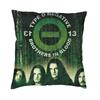 O Type Negative Square Pillow Case Home Decorative Heavy Metal Rock Band Logo Cushions Throw Pillow Sofa Doublesided Printing