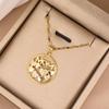 Micro Paved Zircon Heart MOM Letter Pendant Necklace For Women Mom Choker Stainless Steel Chain Jewelry Mini Mother's Day Gift