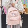 Schoolbag New Solid Color Versatile School Bag Campus Sense Cute Backpack Trend Student Female Backpack Lightweight Large Capacity Backpack