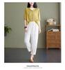 Women's Summer Cotton-Linen Harem Pants 2025: Slimming, Loose, Cropped, Plus-Size