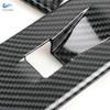 For Renault Clio 4 Clio4 2013-2016 LHD Carbon Fiber Texture Car Styling Door Armrest Panel Window Switch Button Frame Cover Trim