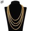 4mm Wide Diamond Chain Gold Charm Necklaces Various Sizes Can Be Matched Freely Pendant Necklace Bracelet Earrings Jewelry