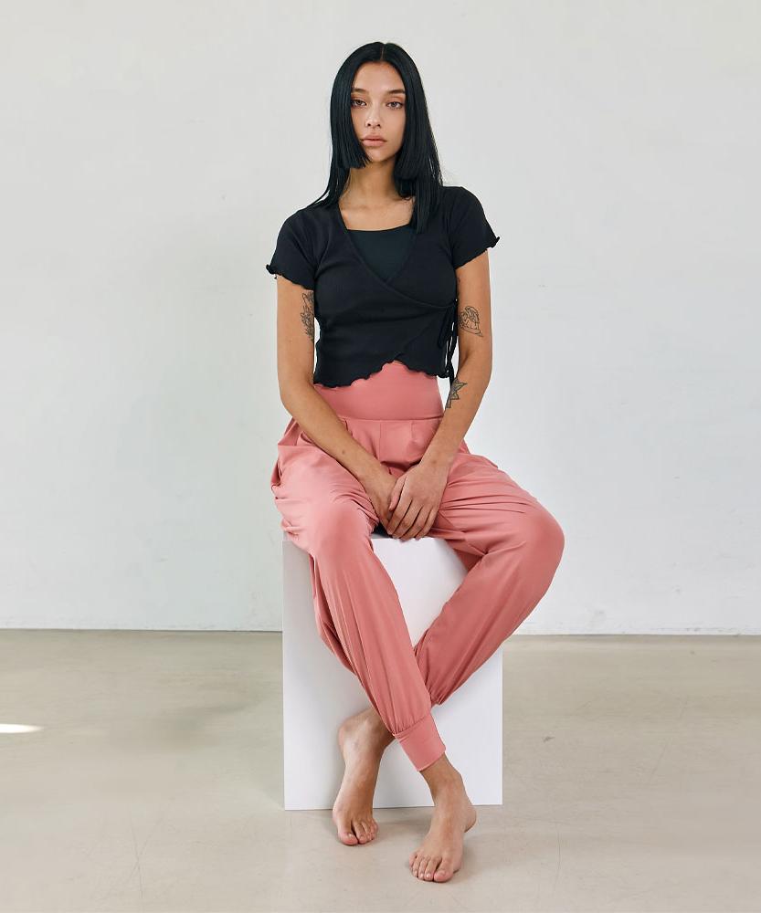 Debiweeo Valère Harem Pants Devi-B0041-Peach Pink