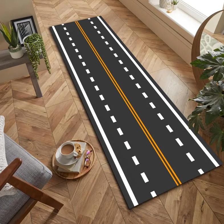 

Hallway Event Runner Rug Racing Start Finish Theme Carpet Non-Slip EasyClean Durable Car Competitive Theme Decor Area Home Ma 40X120CM