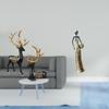 Elegant Reindeer And Tribal Lady Resin Sculpture Collection Unique Animal Vintage Figurine for