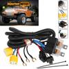 2 Headlight Relay Wiring Harness H4 Headlamp Light Bulb Ceramic Socket Plugs Set for Car Auto Headlight