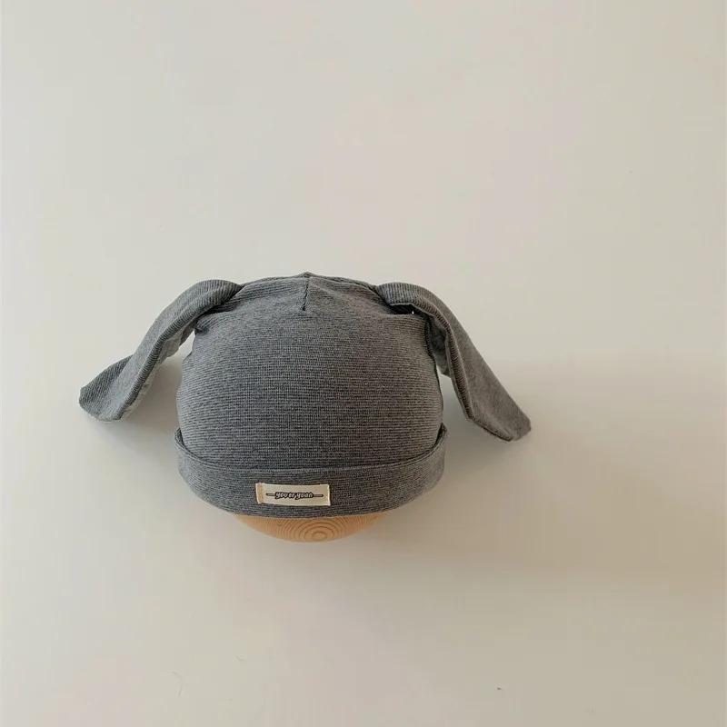New Baby Hat Cute Bunny Newborn Baby Pullover Hat Tire Hat Wholesale Kids Accessories Kids Hats Cap 35-45CM серый