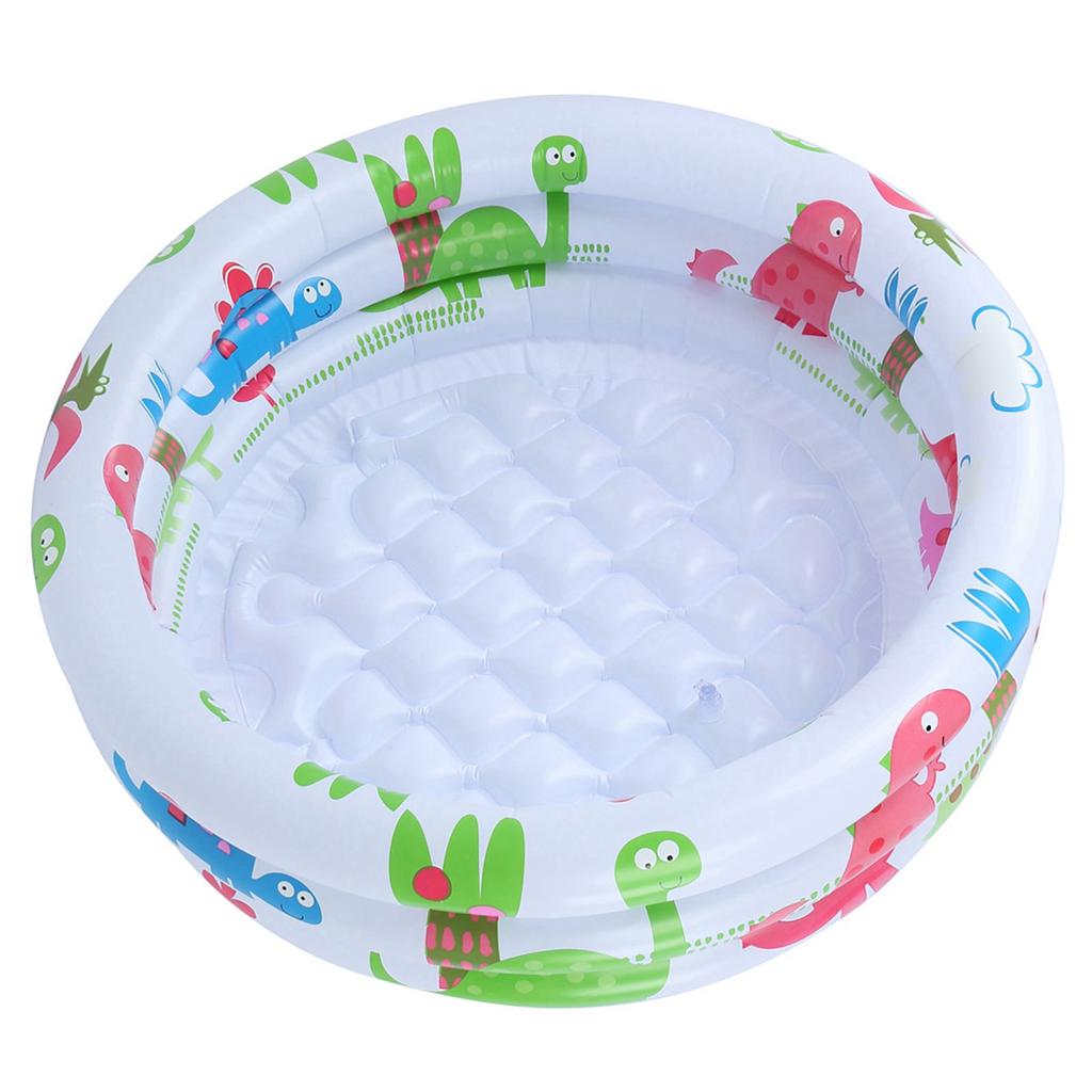 Piscina Gonfiabile Rotonda per Bambini Piccoli Portatile Gonfiabile Bambini Piccola Pompa Cartone Animato Dinosauro Piscina Interno