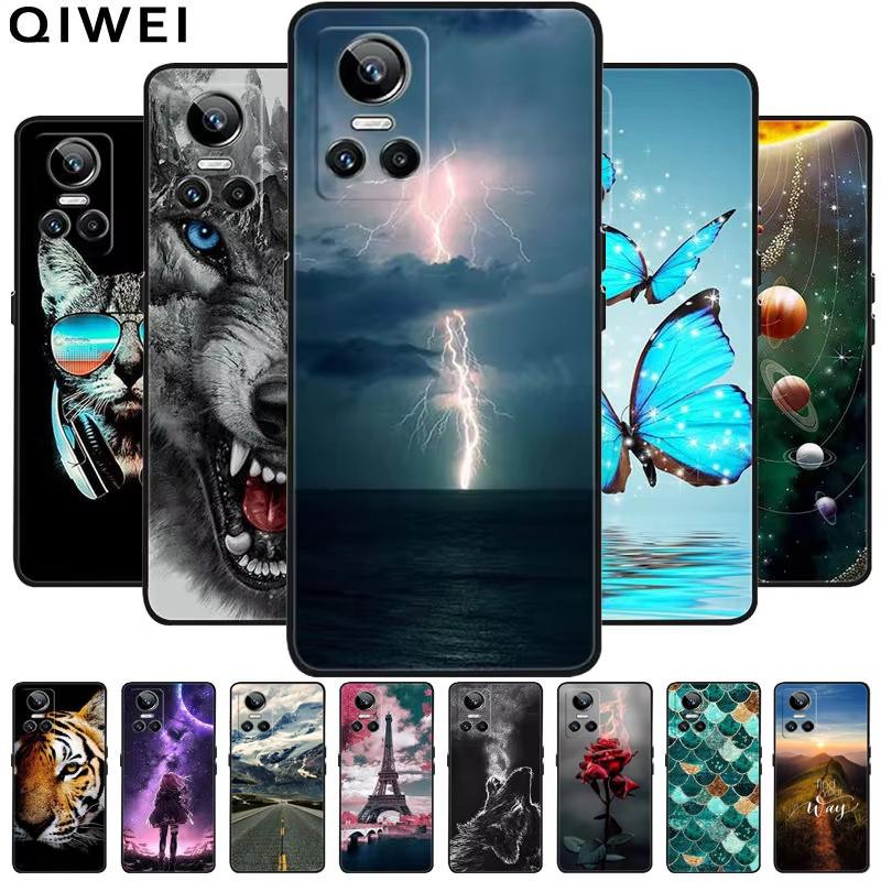 For Realme GT Neo3 5G Case Silicone Soft Wolf Lion Funda Coque for Realme GT Neo 3 Protective Bag GT Neo3 150W Phone Covers Capa