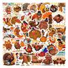 55 Cartoon Thanksgiving Turkey Stickers for Journals, Water Bottles, Computers - Waterproof Decorative Set
