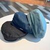 New Denim Beret Hat For Women Vintage Washed Blue Jeans French Style Painter Cap Fashion Beanie For Spring Summer