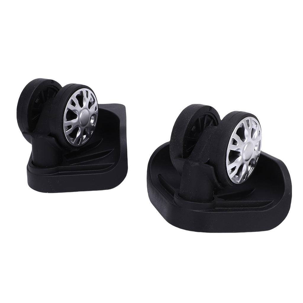 1 Pair Luggage Suitcase Wheels ABS Silent Double Row Wheels Universal Travel Suitcase Replacement Casters