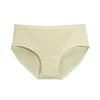 Plus Size Women's Summer Thin Pure Color Antibacterial Cotton Crotch Non Mark Middle Waist Triangle Briefs