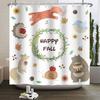 Rlsgjlkjk Forest Animals Shower Curtain Jungle Trees Plant Wildlife Bird Bear Fox Deer Modern Minimalist Bathroom Shower Curtain