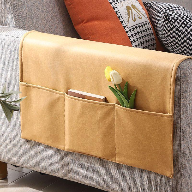 Technology Fabric Sofa Armrest Cover Fabric Anti Cat Scratch Dust-proof Protective Cover Light Luxury Faux Leather Storage Bag Waterproof Hand Towel