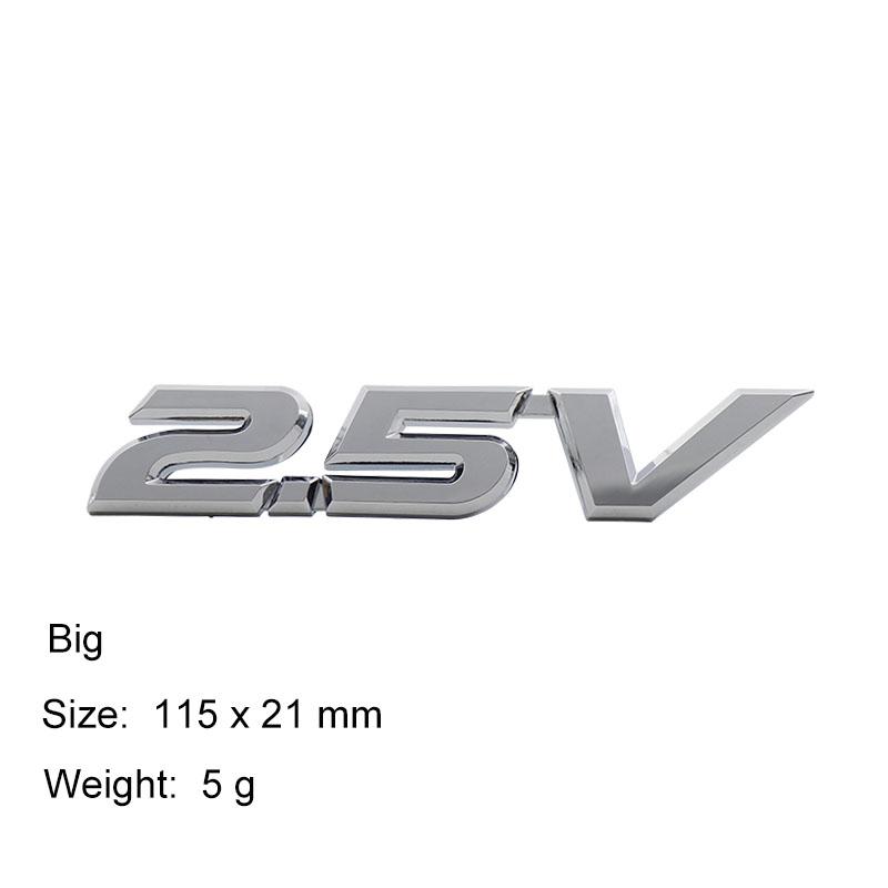 

3D Премиум 2.5V 2.5 В Буквы для Японии Японский внедорожник Внедорожный автомобиль Капот двигателя Крыло багажник Хвост Задняя декаль Эмблема Значок Наклейка big-chrome