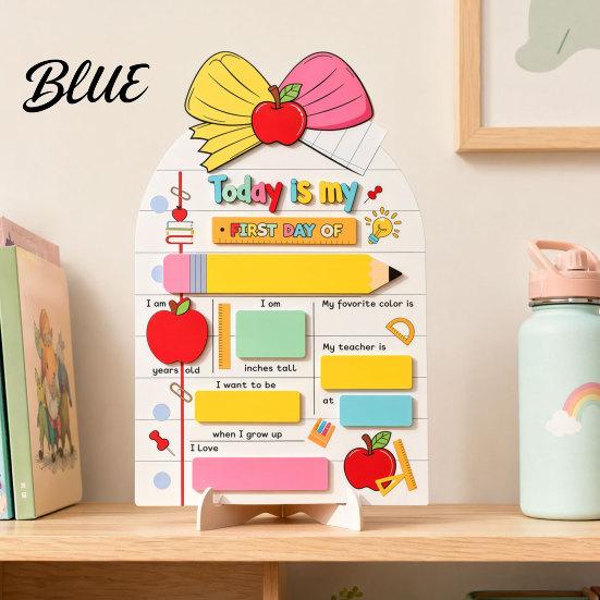 Campus Style Sign Personalized First Day of School Wooden Sign Reusable Erasable Back to Board Cute Classroom Decor Keepsake Memory Tracker