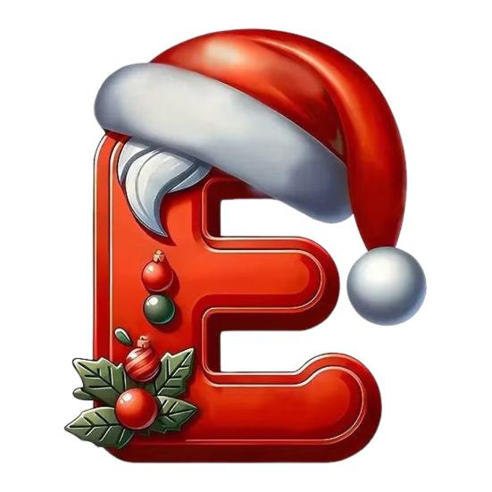 26 Letters Christmas Ornaments Personalized Santa Claus Monogram Initial Letter Xmas Tree Pendant for Tree DIY Craft Home Decor