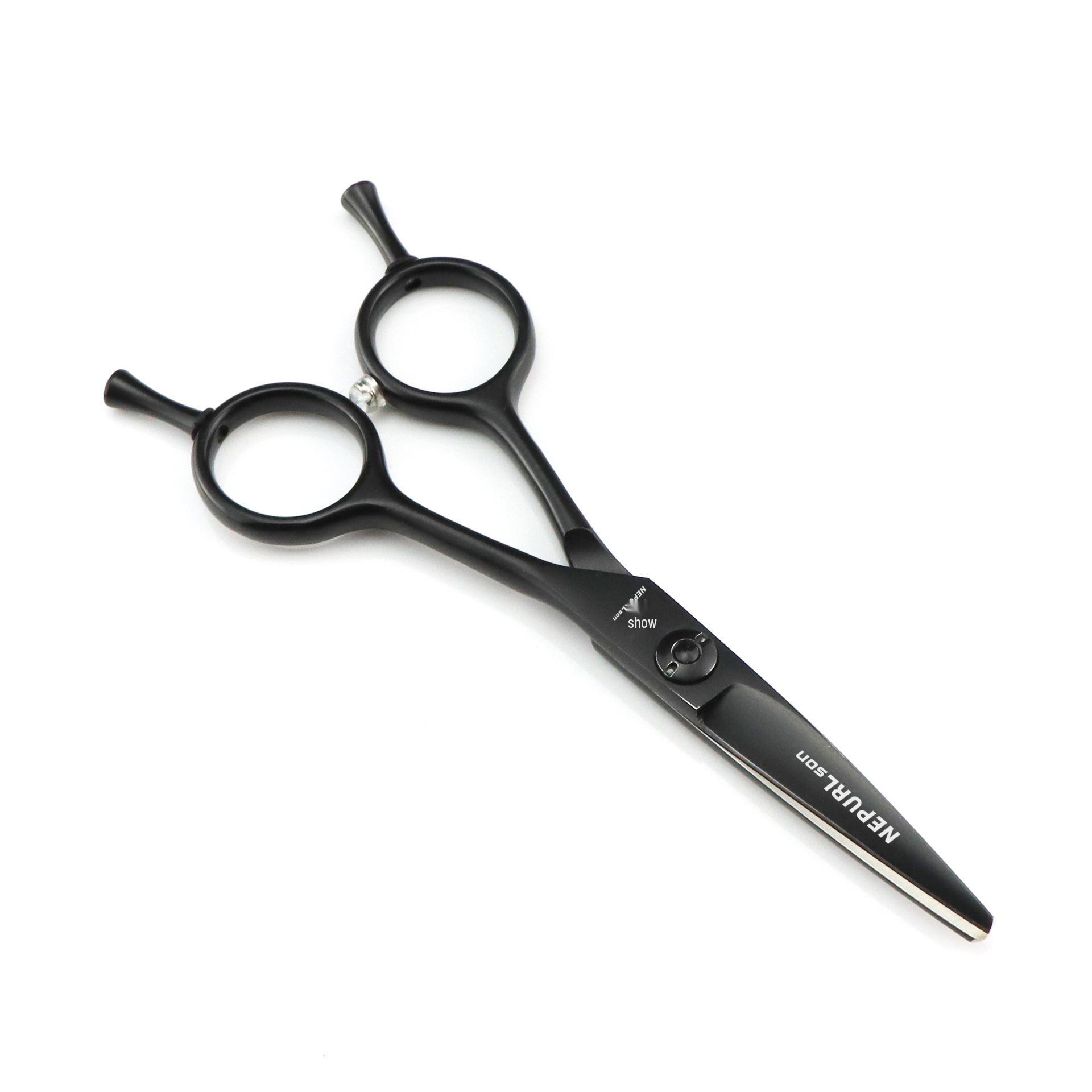 5-5.5 Inch Black A-line Barber Shears Hairdressing Scissors