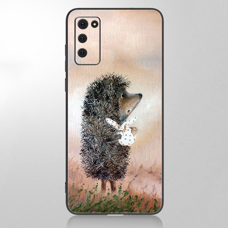

Чехол для телефона «Ежик в тумане» для Samsung Galaxy A12 A02S A22 A32 A52 A72 A71 A51 A41 A31 A21 A11 A50 A70 A10S A20S, черный чехол Samsung A72