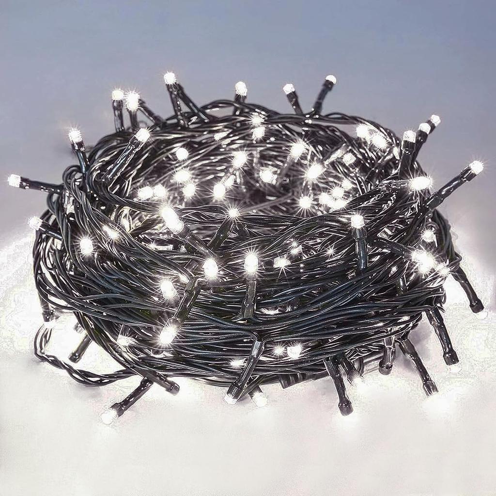SUCCUL Outdoor Waterproof LED Christmas 100 Stringable Lights, 10m, Bulbs,