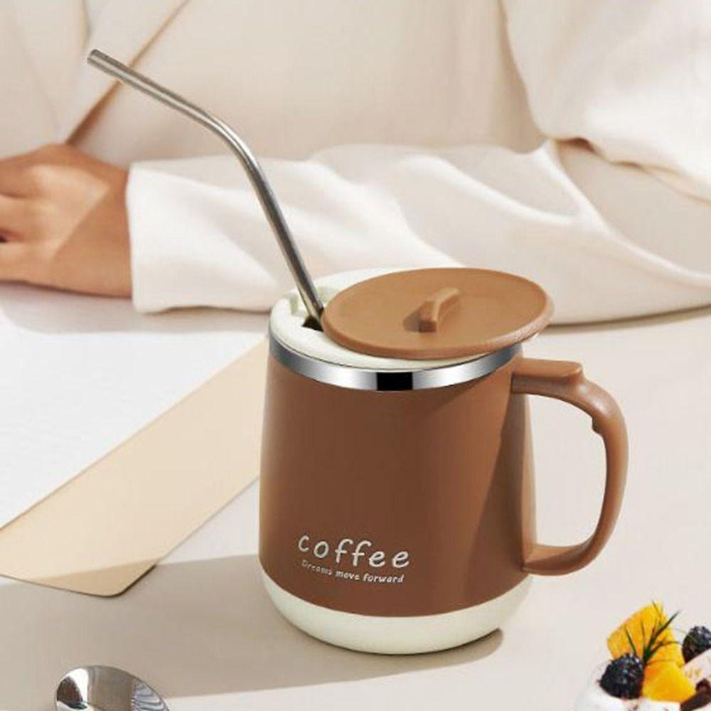 Double-layer Stainless Steel Coffee Mug Large Capacity Insulated Drinking Cup Water Cups  for Home