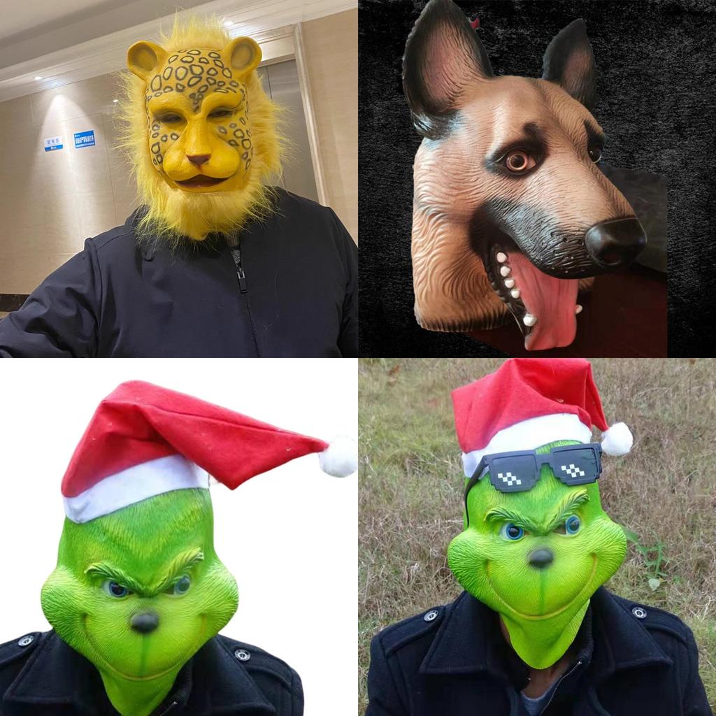 Funny Animal Headgear For Halloween Cosplay Latex Material Various Designs Perfect For Dressing Up Funny Props Characters)