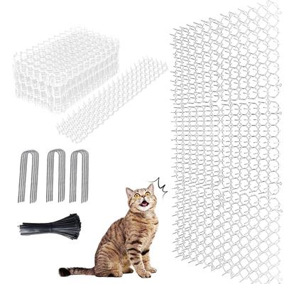 Solay Cat Repellent 12 13 X with Fixing Pegs and Cable Cat Repellent Bird Pigeon Cat Prickly Prevents Stray and Pests from Outdoor Cat Repellent White