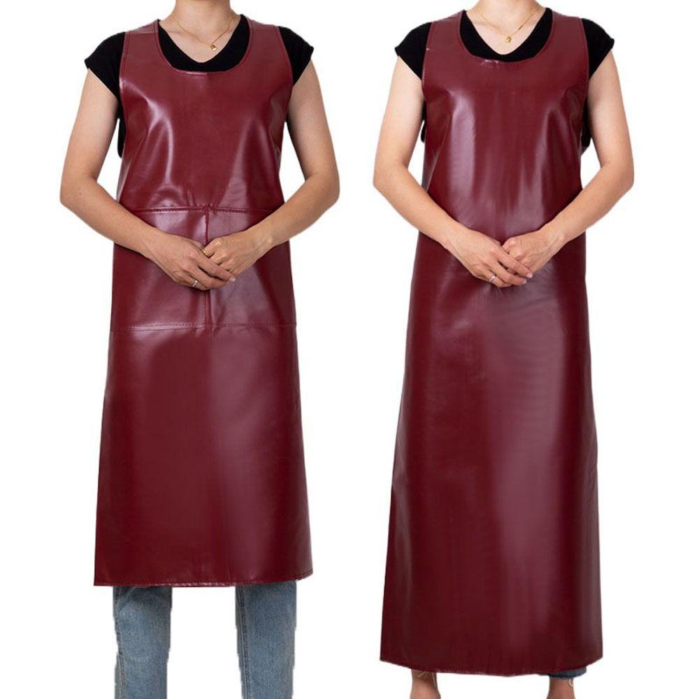Oil-proof Work Smock Waterproof Cooking Work Clothes Durable Kitchen Apron Lab Work