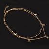 Star Moon Charm Necklace Layering Chain Choker for Women