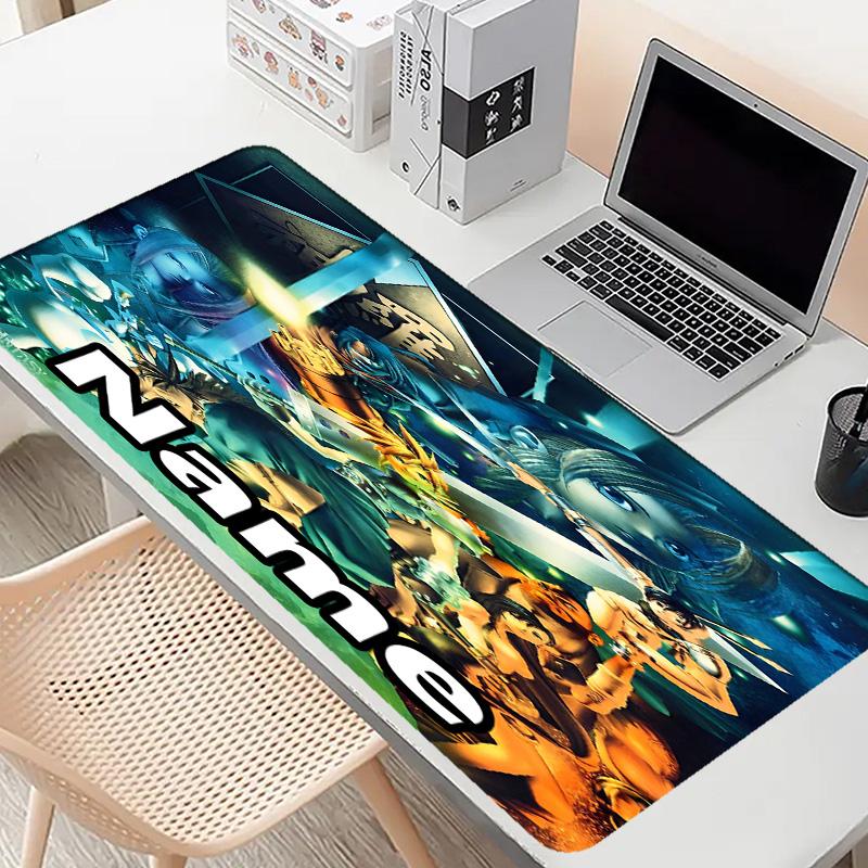Custom Name Personalized Final Fantasy Pattern Mousepad, Laptop PC Desk Mat, Decorative Desk Mat for Home Keyboard Pad Gift