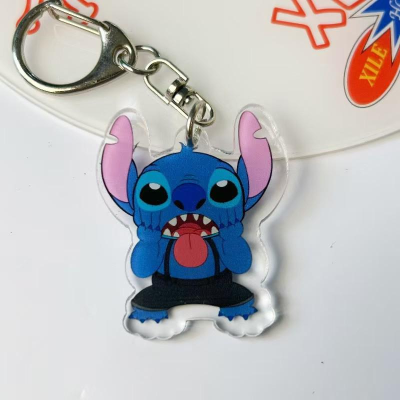 Star Baby Cartoon Stitch Pendant Keychain - Cute Acrylic Ornament for Students & Couples