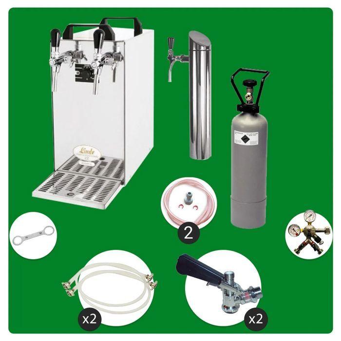 Ensemble complet - Tireuse a biere - Kontakt 40 machine a biere, pompe a biere 2 lignes, 50 l/h, Green Line - Type A, KeyKeg
